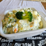 Uvas assadas com burrata