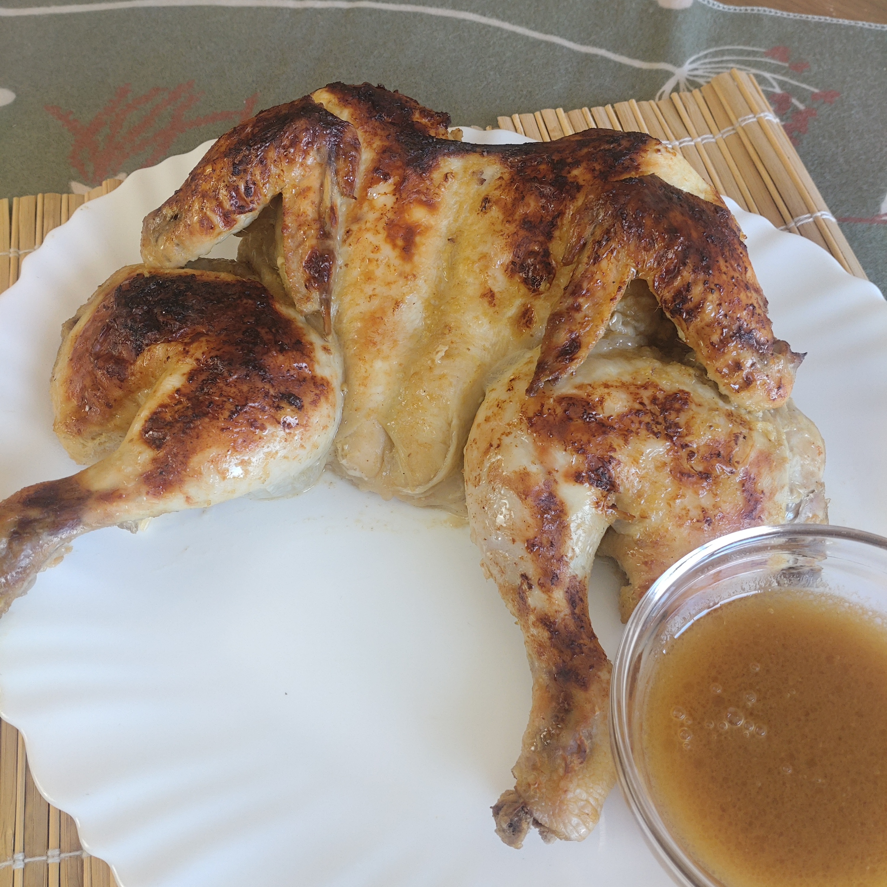 frango assado - Frango assado| tempero de mostarda e mel