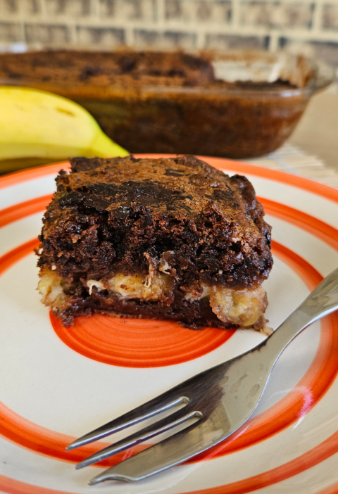 torta cuca 480x702 - Torta cuca de banana com chocolate
