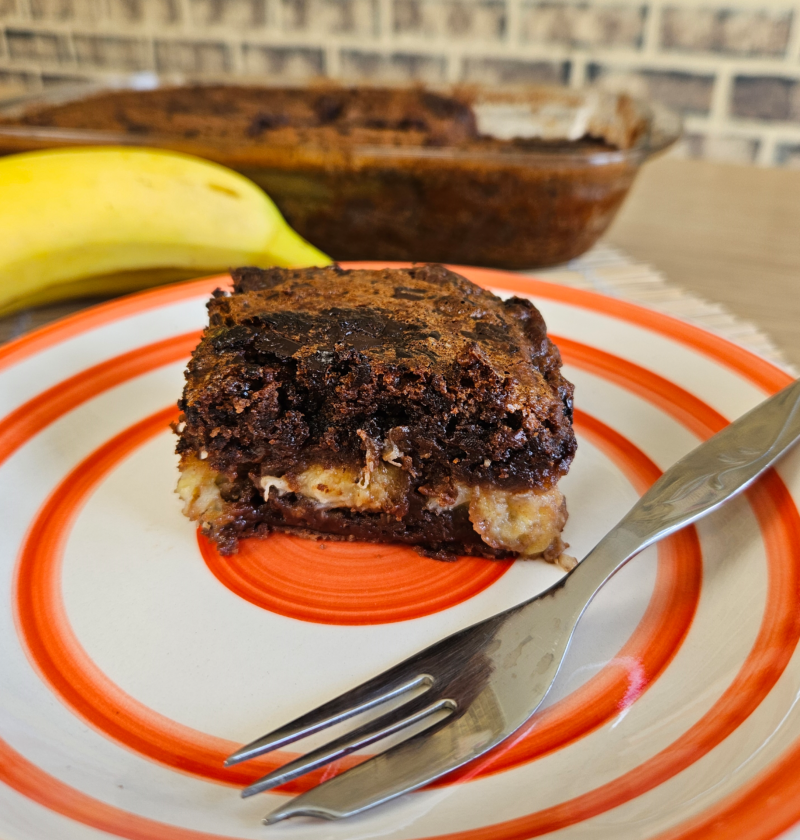 torta cuca 800x840 - Torta cuca de banana com chocolate